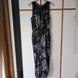 Lululemon Party Onesie Jumpsuit 6 Garden Party Floral Black Lace Mesh